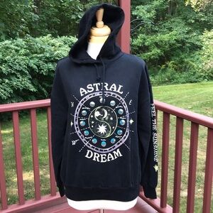 NWT! PULL & BEAR black astral dream Size XS hoodie